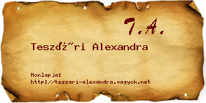 Teszári Alexandra névjegykártya