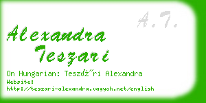 alexandra teszari business card